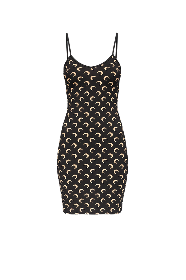 Moon printed jersey straps mini dress