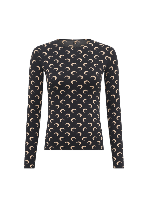 Recycled Moon Jersey Second Skin Crewneck Top