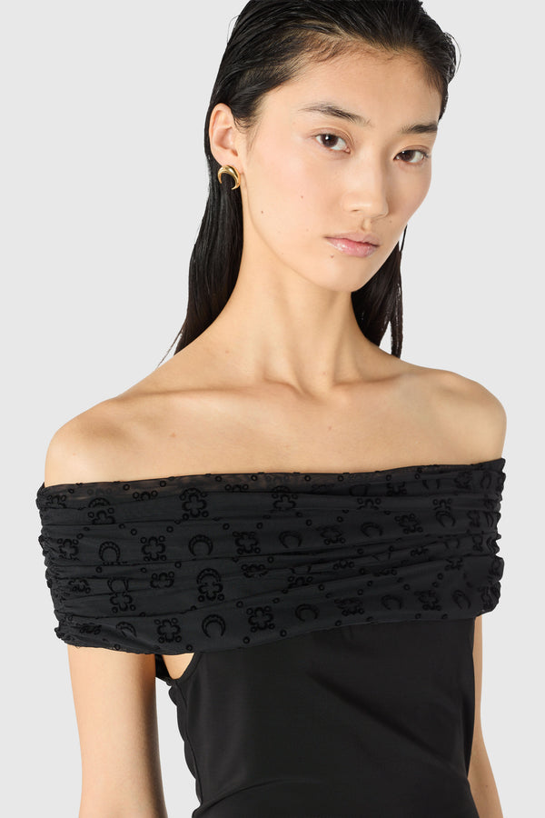 OFF SHOULDER DRAPED TOP