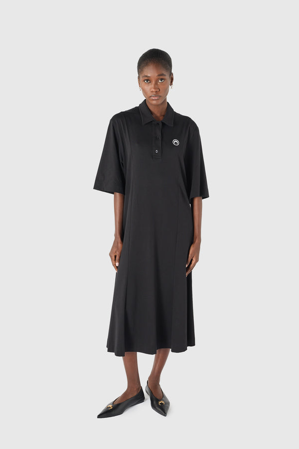 MOON LOGO JERSEY POLO LONG DRESS