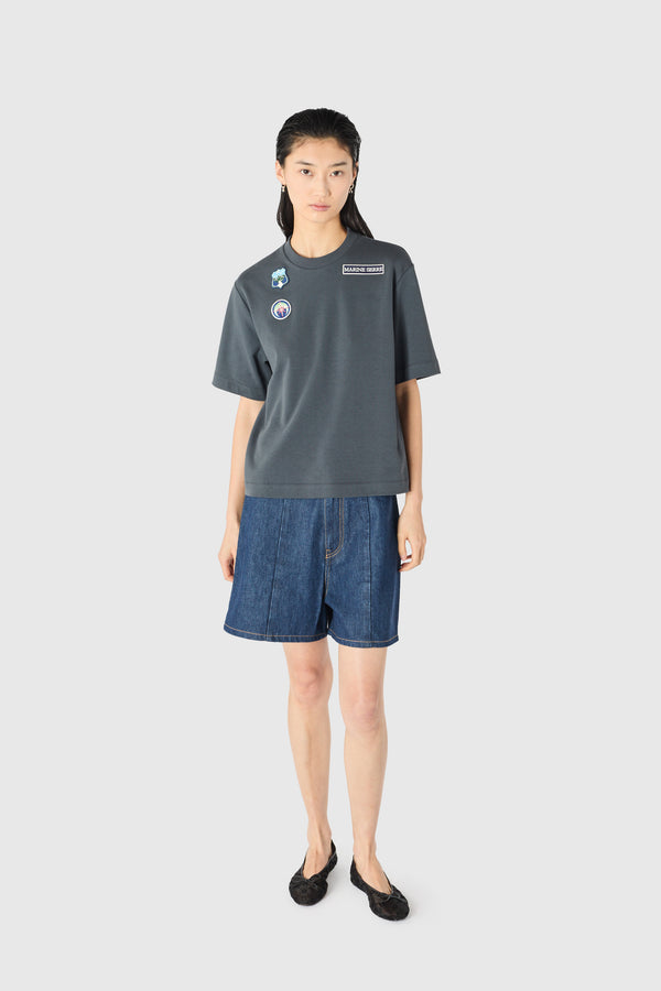 Scout patches crewneck t-shirt organic cotton