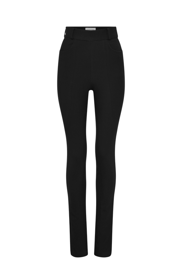 Tailored slim flim pant with sculptural seam lines