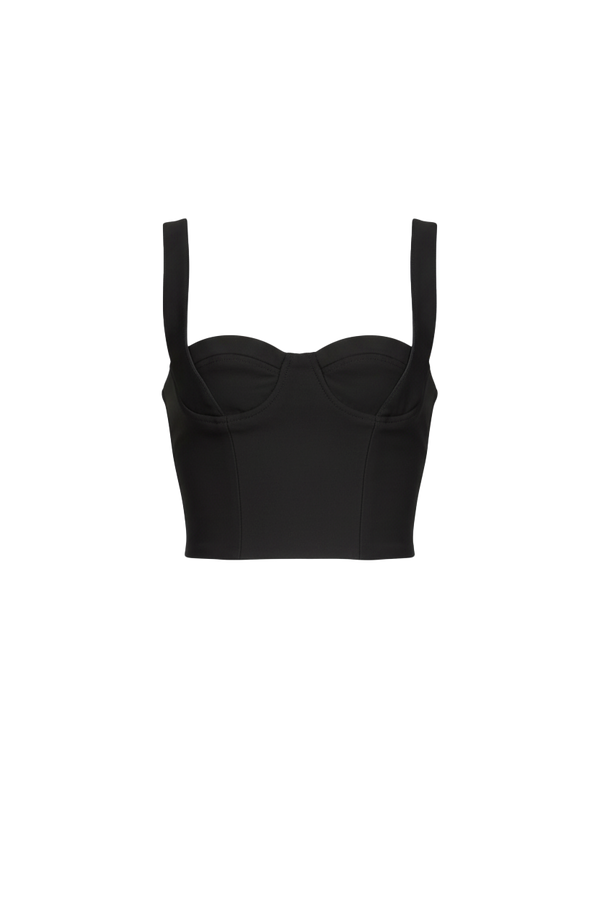 Tailored structured strap top