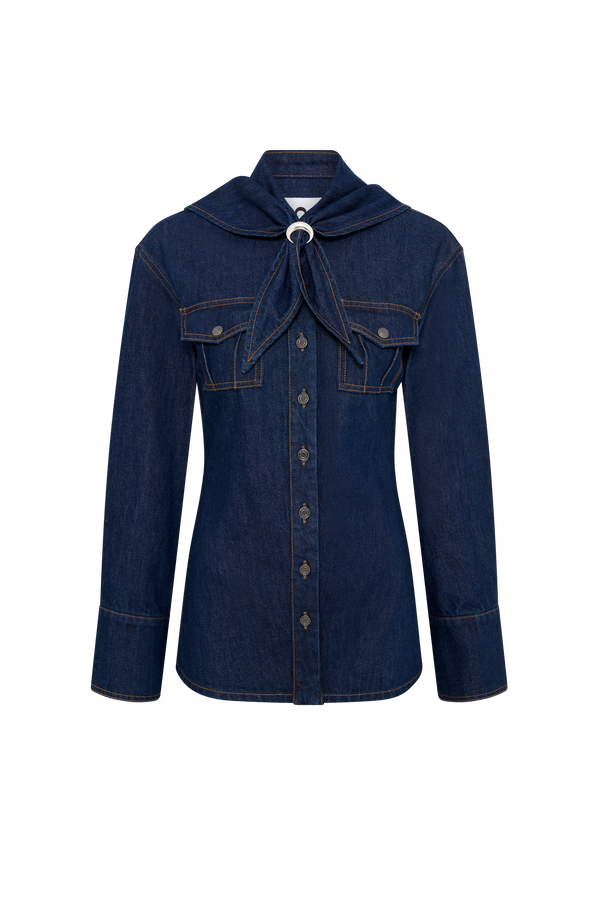 MIDNIGHT BLUE DENIM OVERSHIRT